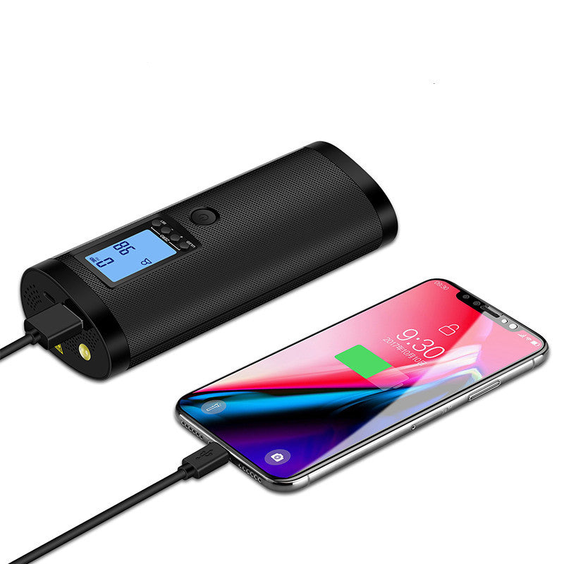 99. Laddbar luftkompressor med lampa och powerbank