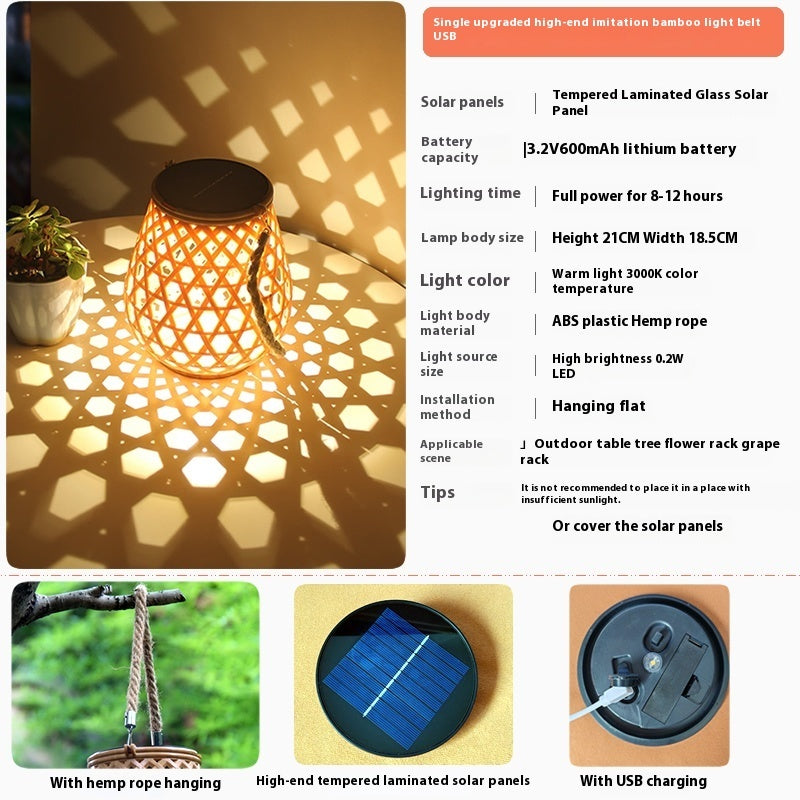 7. Solcells lampa LED