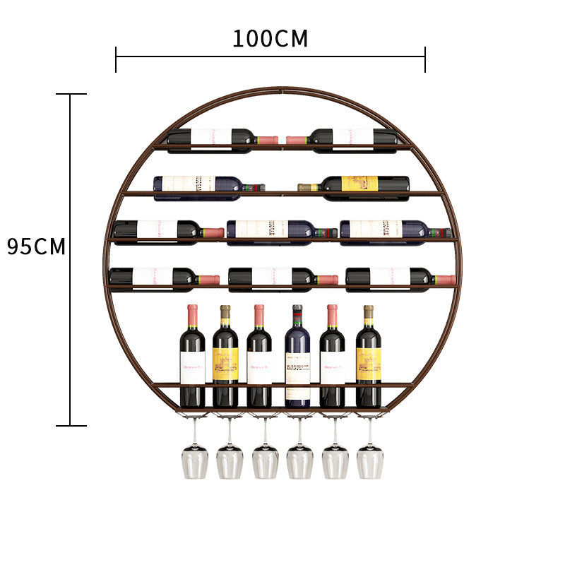 80. Vägghängt vinställ för flaskor och glas