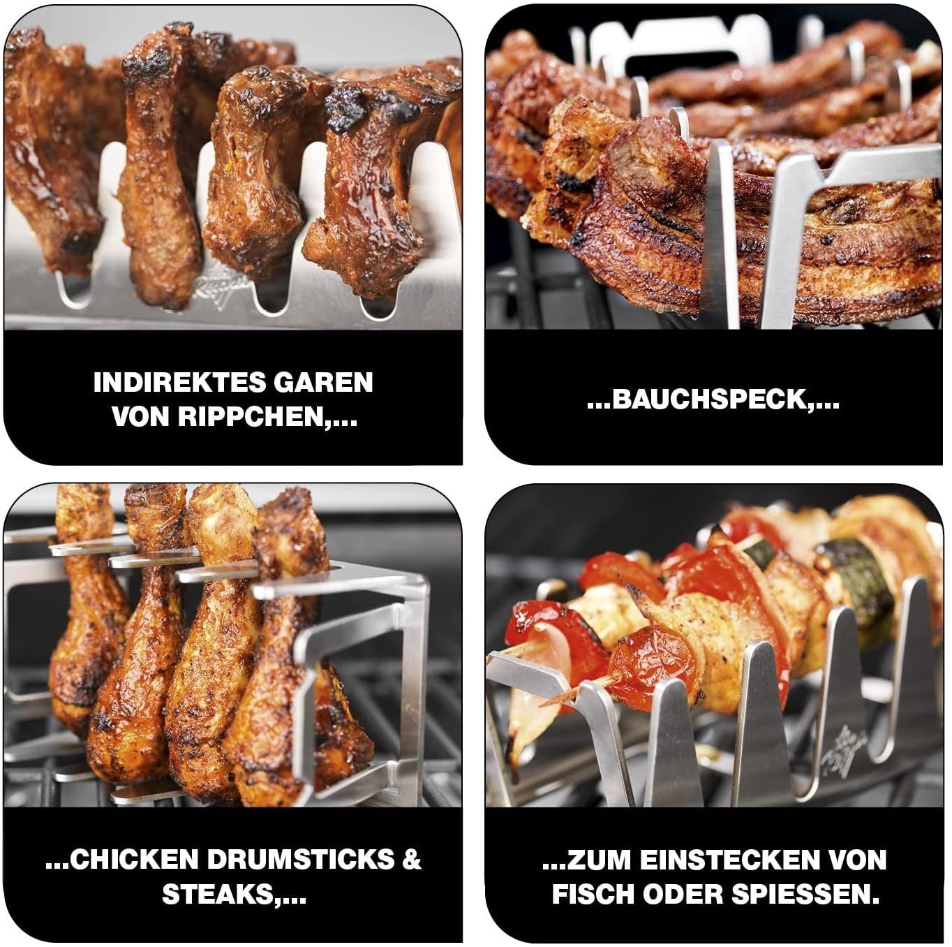 99. Grillställ av rostfritt stål