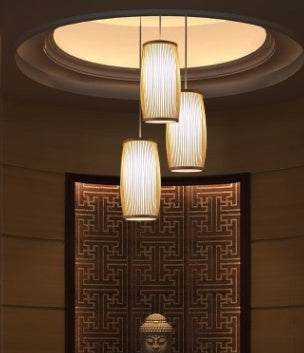 7. Lampa av bambu
