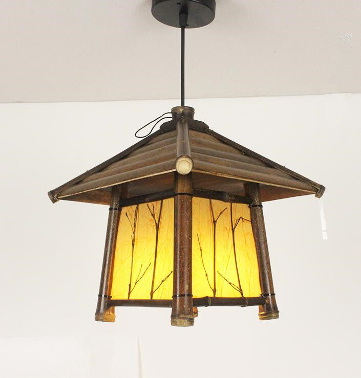 7. Retro Kinesisk taklampa av bambu