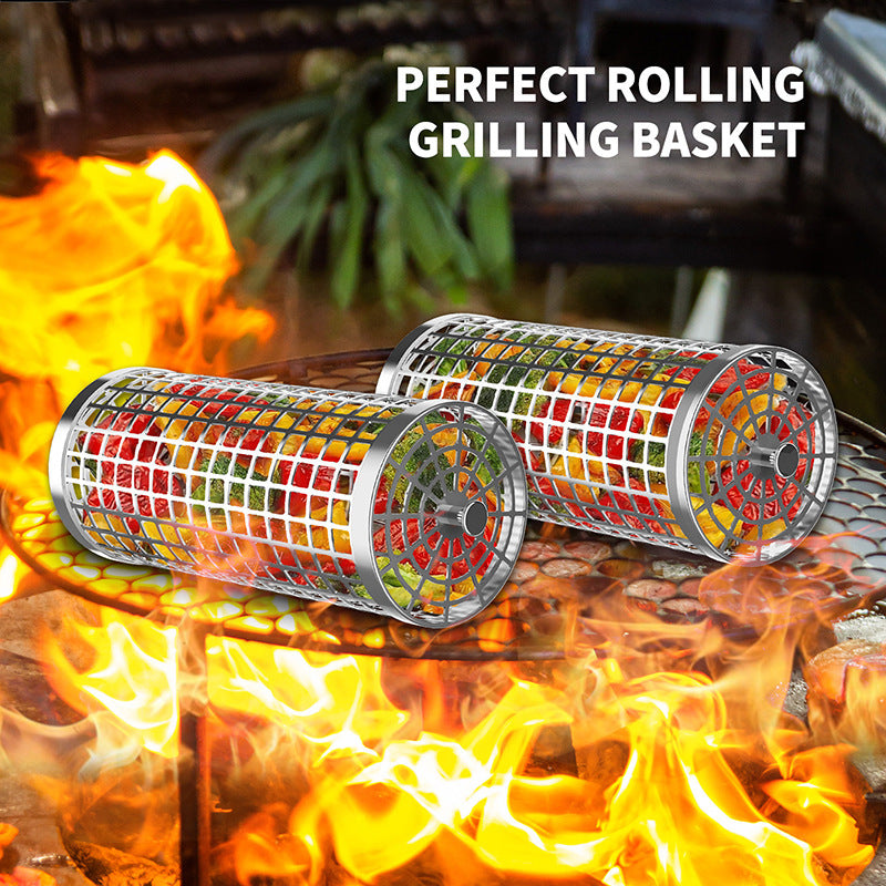 99. Roterande grillkorg