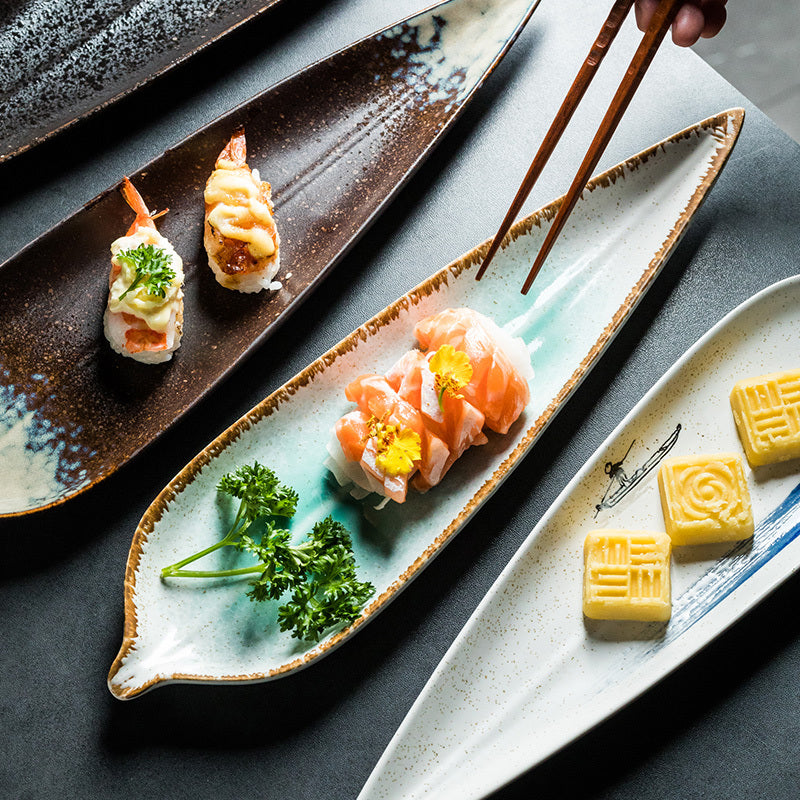 1. Lövformade sushitallrikar