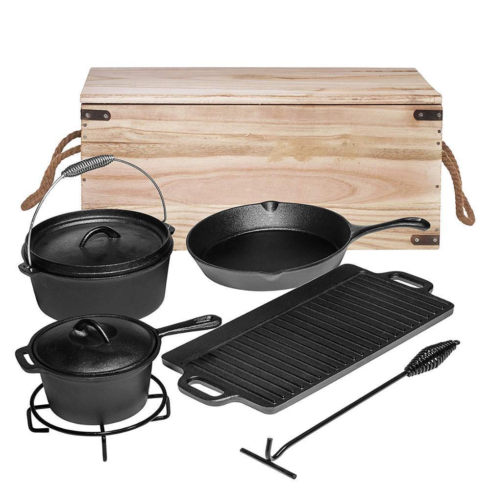 99. Gjutjärnsset för grillen