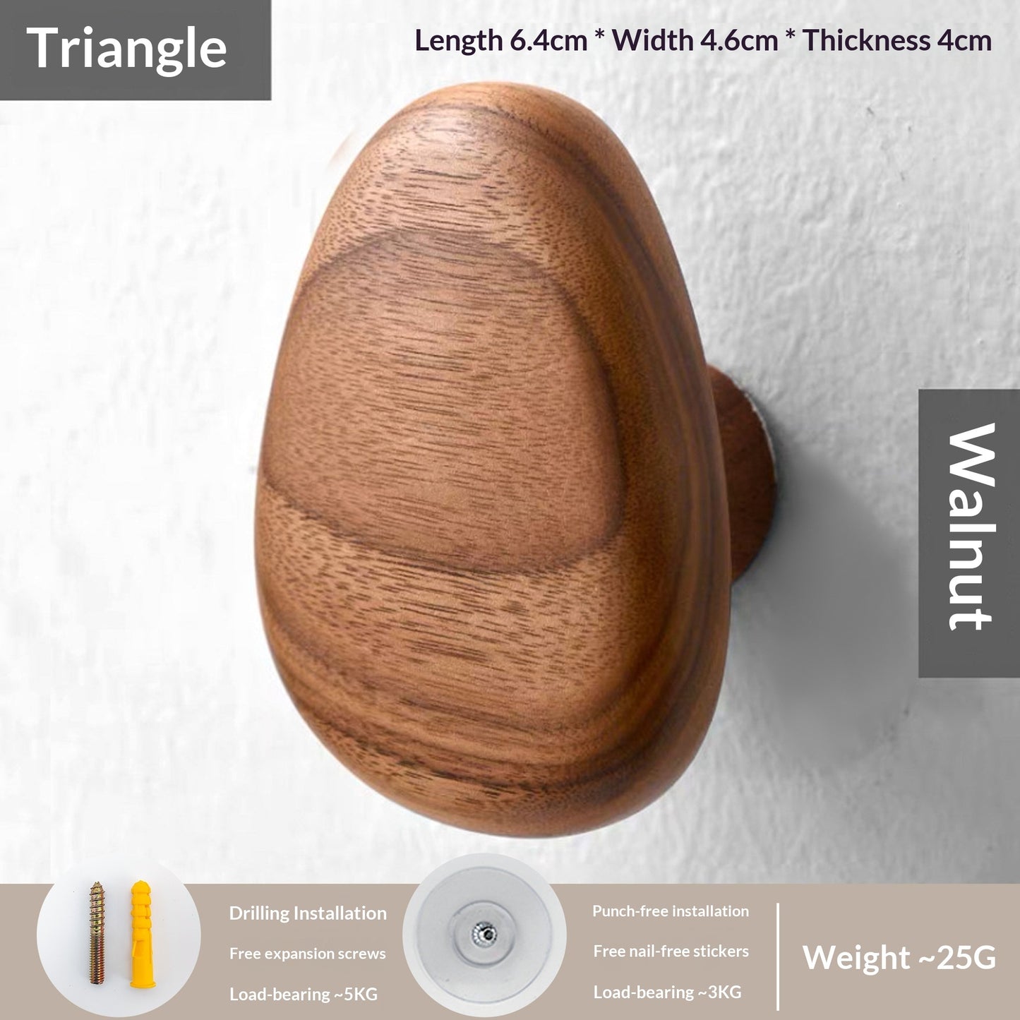 23. Väggkrokar av trä