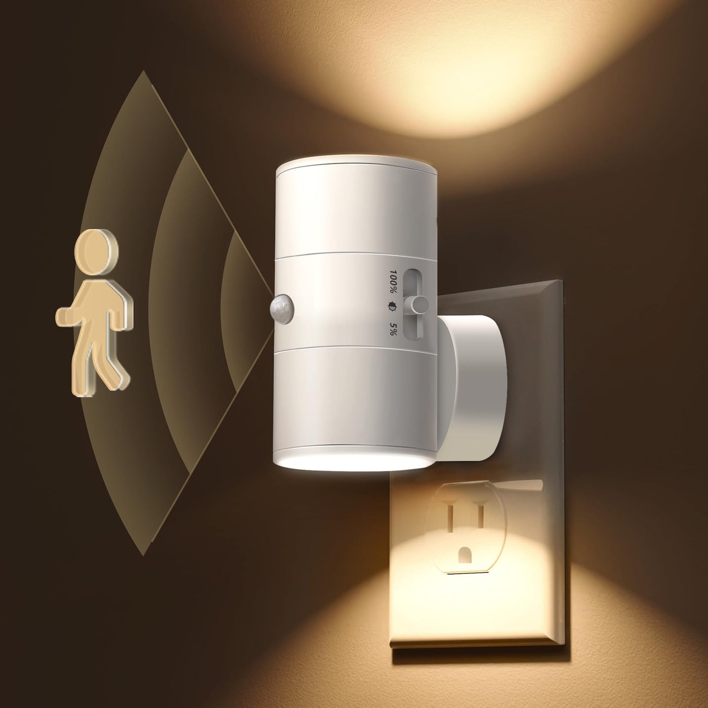 7. Dimbar LED lampa för vägguttag