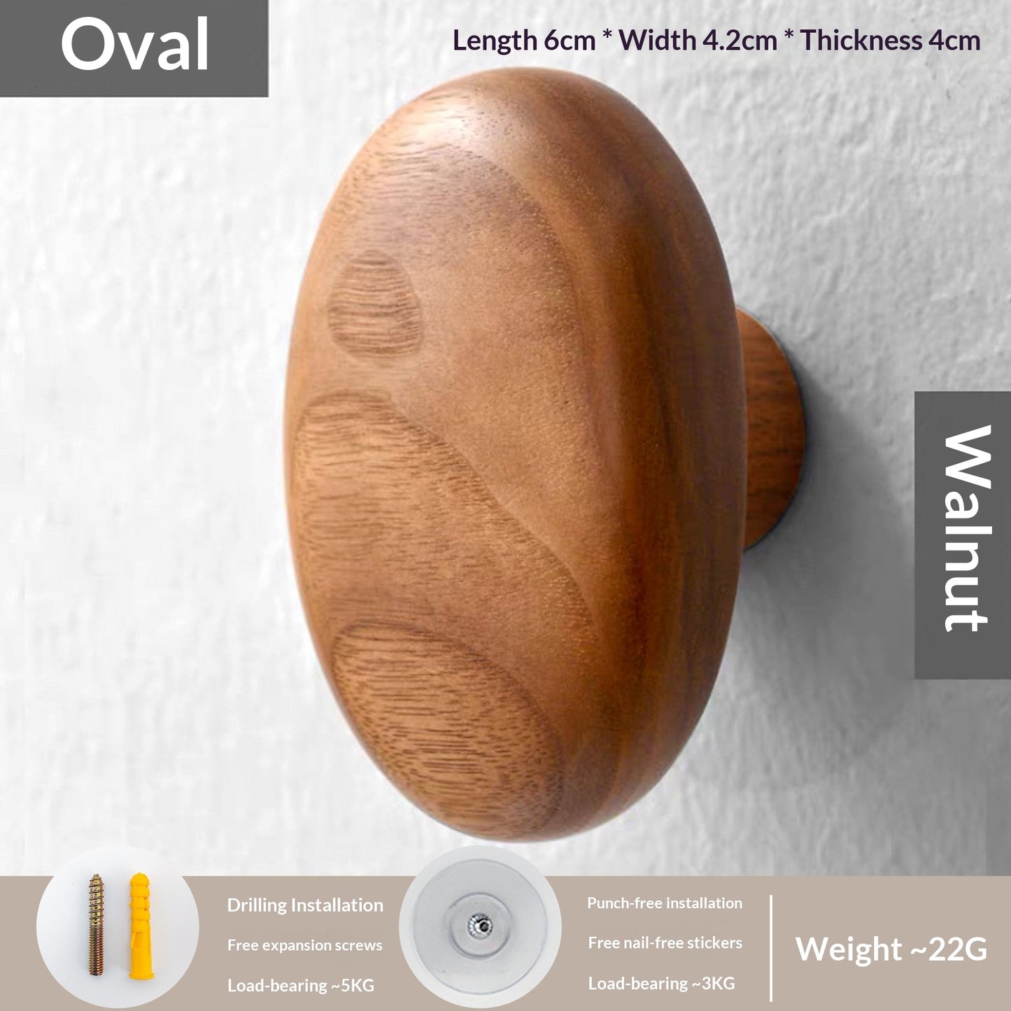 23. Väggkrokar av trä