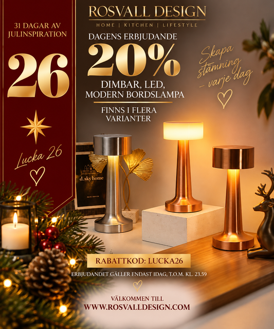 7. Dimbar bordslampa