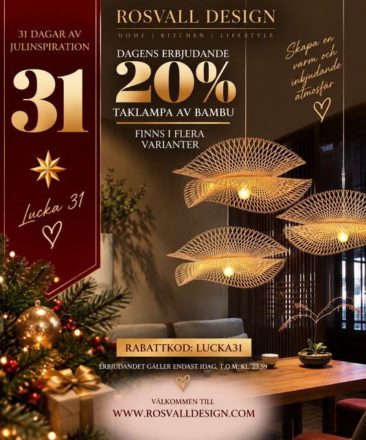 7. Taklampa av bambu