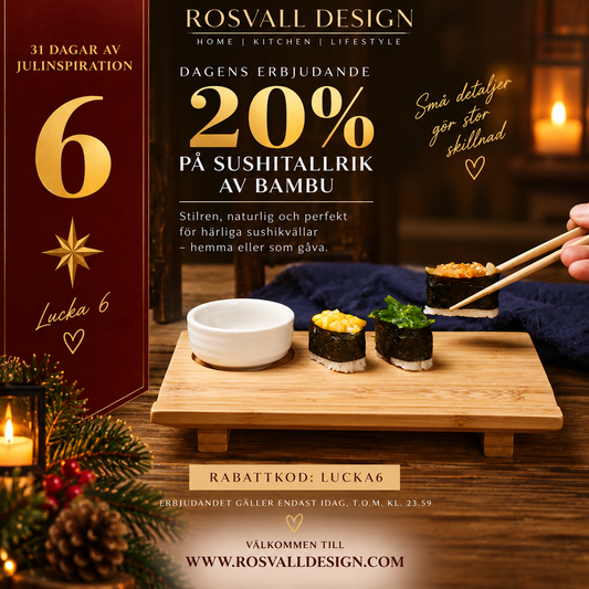 1. Sushitallrik av bambu