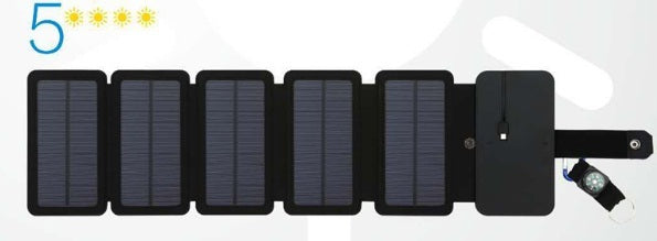 99. Smidig solpanel för USB laddning av mobiltelefon
